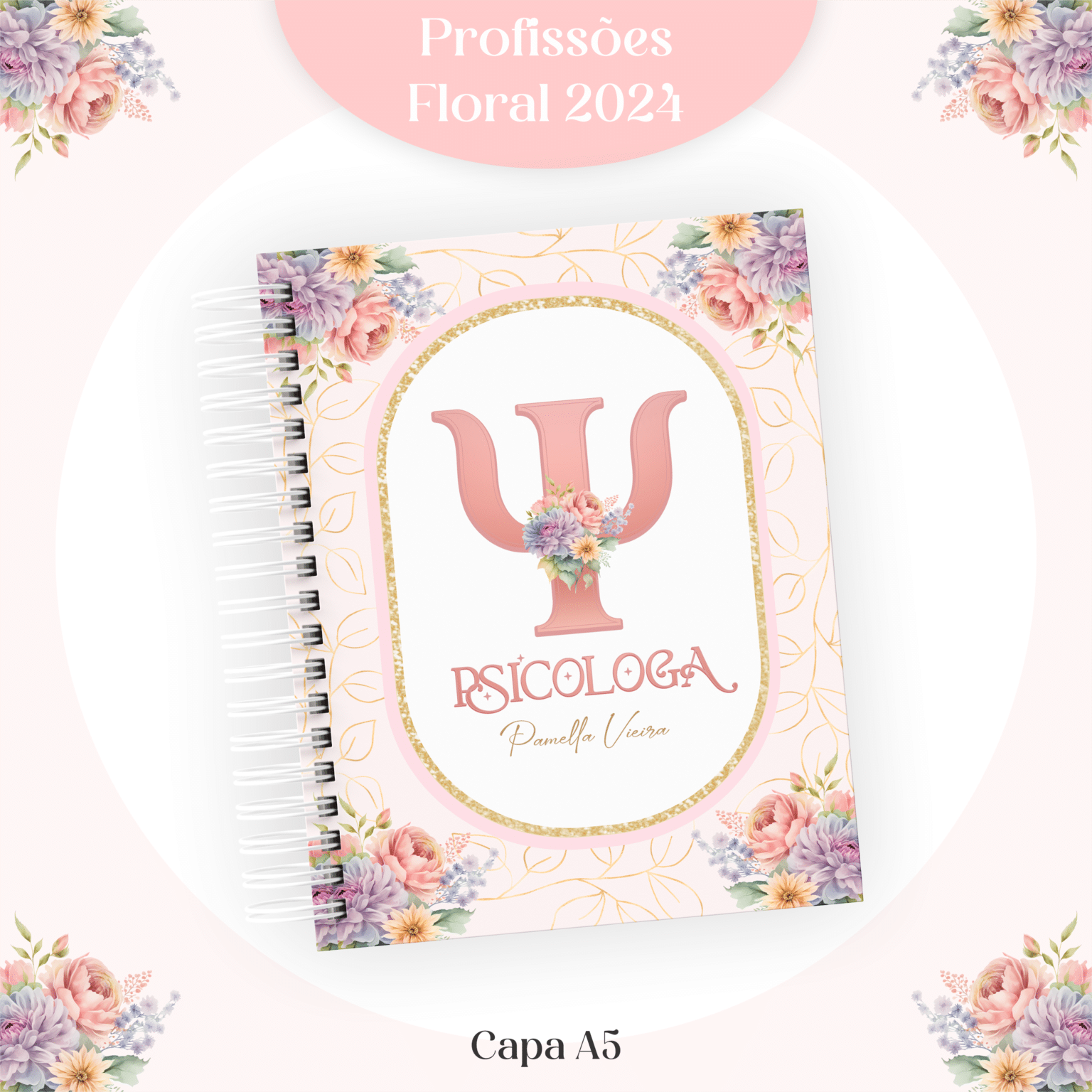 Pack Profissões Floral Luxo Feminino 2024 Pâmella Vieira Designer