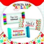 Rótulo Barra de Chocolate 90 gr Volta às Aulas  - Escolar  2024