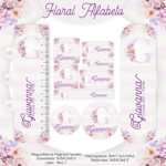 Combo Completo Floral Alfabeto – Escolar + Saúde 2024