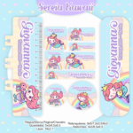 Combo Completo Sereia Kawaii – Escolar + Saúde 2024