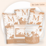 Kit Encadernação Baby Completo – Rei Leão Linho Luxo