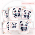 Kit Encadernação Baby Completo – Pandinha Menina