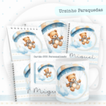 Kit Encadernação Baby Completo – Ursinho Paraquedas