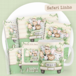 Kit Encadernação Baby Completo – Safari Linho