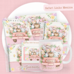 Kit Encadernação Baby Completo – Safari Linho Menina