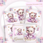 Kit Encadernação Baby Completo – Ursinha Princesa Lilás