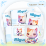Kit Encadernação Baby Completo – Gatinho Gamer