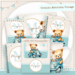 Kit Encadernação Baby Completo – Ursinho Motorista Vintage