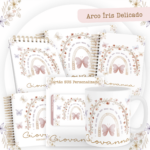 Kit Encadernação Baby Completo – Arco Íris Delicado
