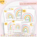 Kit Encadernação Baby Completo – Arco Íris Minimalista