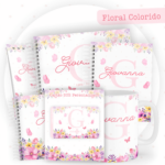 Kit Encadernação Baby Completo – Floral Colorido