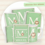 Kit Encadernação Baby Completo – Leãozinho Chic Alfabeto