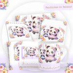 Kit Encadernação Baby Completo – Pandinhas no balanço