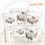 Kit Encadernação Baby Completo – Avião Cute