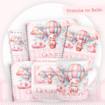Kit Encadernação Baby Completo – Ursinha no Balão