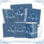 Kit Encadernação Baby Completo – Linho Índigo