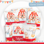 Kit Encadernação Baby Completo – Circo Linho