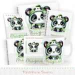 Kit Encadernação Baby Completo – Pandinha no Inverno
