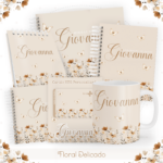 Kit Encadernação Baby Completo – Floral Delicado