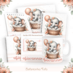 Kit Encadernação Baby Completo – Elefantinha Fofa