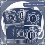 Kit Encadernação Baby Completo – Realeza Linho Marinho