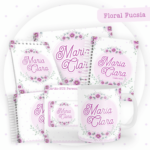 Kit Encadernação Baby Completo – Floral Fucsia