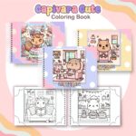 Livro de colorir tema Capivara