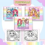 Livro de colorir tema Princesas