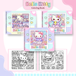 Livro de colorir tema Hello Kitty