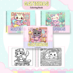 Livro de colorir tema Gatinhos