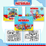 Livro de colorir tema Patrulha Canina