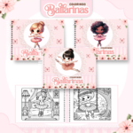 Livro de colorir tema Bailarinas