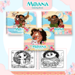 Livro de colorir tema Moana 