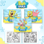 Livro de colorir tema Bob Esponja