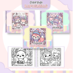 Livro de colorir tema Raposinhas
