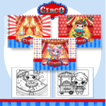 Livro de colorir tema Circo