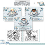 Livro de colorir tema Astronauta