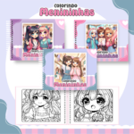 Livro de colorir tema Menininhas fofas