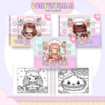Livro de colorir tema Confeitaria