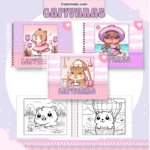 Livro de colorir tema Capivara 2