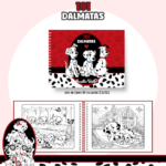 Livro de colorir tema 101 Dálmatas  - Nostalgia