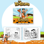 Livro de colorir tema Flintstones - Nostalgia