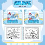 Livro de colorir tema Smurfs