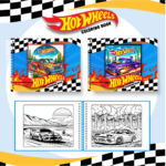 Livro de colorir tema Hot Weels