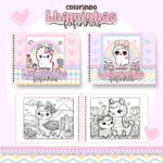 Livro de colorir tema Lhaminhas Fofinhas
