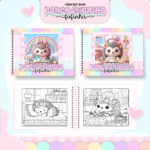 Livro de colorir tema Porco Espinho Fofinha