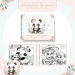 Livro de colorir tema Momentos de amor Mãe de menino – Pandinha