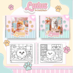 Livro de colorir tema Lulus da Pomerânea