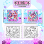 Livro de colorir tema Sereias