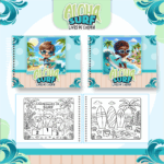 Livro de colorir tema Surf